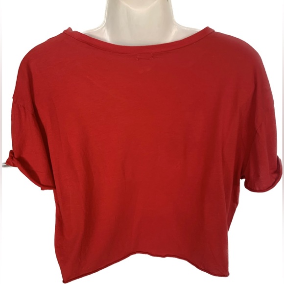 Garage Coca-Cola Coke Brand Logo Red cropped T-shirt Top Women’s G / L Large - Picture 2 of 5